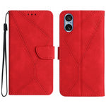 Custodia per telefono in pelle goffrata con cuciture, For Sony Xperia 5 IV, For Sony Xperia 5 V, For Sony Xperia 10 III, For Sony Xperia 10 IV