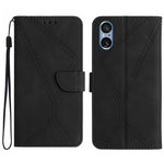 Custodia per telefono in pelle goffrata con cuciture, For Sony Xperia 5 IV, For Sony Xperia 5 V, For Sony Xperia 10 III, For Sony Xperia 10 IV