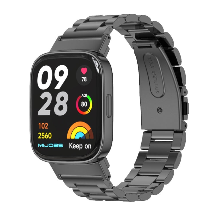 Cinturino per orologio in acciaio inossidabile con tre perle in metallo Mijobs, For Redmi Watch 3
