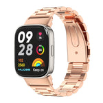 Cinturino per orologio in acciaio inossidabile con tre perle in metallo Mijobs, For Redmi Watch 3
