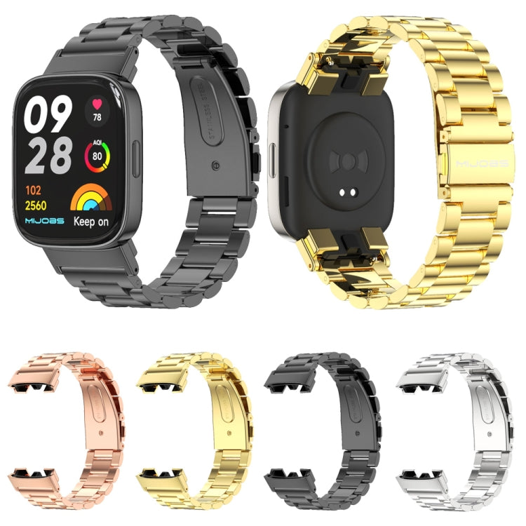 Cinturino per orologio in acciaio inossidabile con tre perle in metallo Mijobs, For Redmi Watch 3