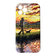Custodia lucida per iPhone con motivo artistico