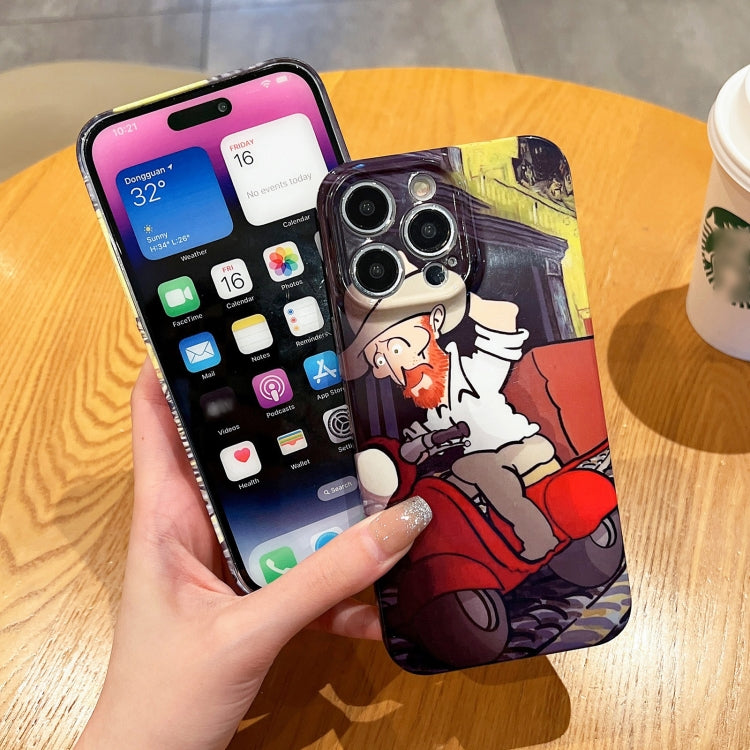 Custodia per telefono PC lucida con motivo a pittura a olio, For iPhone XS Max, For iPhone 8 Plus / 7 Plus
