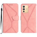 Custodia per telefono in pelle goffrata con cuciture, For vivo V23 5G, For vivo V25 / X80 Lite, For vivo V27 5G / V27 Pro 5G