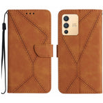 Custodia per telefono in pelle goffrata con cuciture, For vivo V23 5G, For vivo V25 / X80 Lite, For vivo V27 5G / V27 Pro 5G