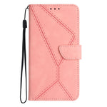 Custodia per telefono in pelle goffrata con cuciture, For vivo V23 5G, For vivo V25 / X80 Lite, For vivo V27 5G / V27 Pro 5G