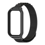 Cinturino per orologio in nylon traspirante con guscio metallico Mijobs, For Xiaomi Smart Band 8 Active / Redmi Band 2