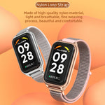 Cinturino per orologio in nylon traspirante con guscio metallico Mijobs, For Xiaomi Smart Band 8 Active / Redmi Band 2
