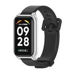 Cinturino per orologio in silicone con guscio metallico Mijobs, For Xiaomi Smart Band 8 Active / Redmi Band 2