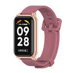 Cinturino per orologio in silicone con guscio metallico Mijobs, For Xiaomi Smart Band 8 Active / Redmi Band 2