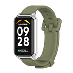 Cinturino per orologio in silicone con guscio metallico Mijobs, For Xiaomi Smart Band 8 Active / Redmi Band 2