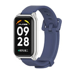 Cinturino per orologio in silicone con guscio metallico Mijobs, For Xiaomi Smart Band 8 Active / Redmi Band 2