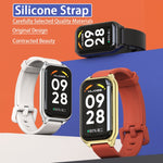 Cinturino per orologio in silicone con guscio metallico Mijobs, For Xiaomi Smart Band 8 Active / Redmi Band 2