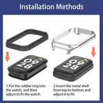 Cinturino per orologio in silicone con guscio metallico Mijobs, For Xiaomi Smart Band 8 Active / Redmi Band 2