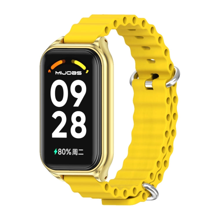 Cinturino per orologio in silicone Mijobs Metal Shell Ocean, For Xiaomi Smart Band 8 Active / Redmi Band 2