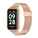 Guscio in metallo Mijobs + cinturino in metallo con fibbia Milano, For Xiaomi Smart Band 8 Active / Redmi Band 2
