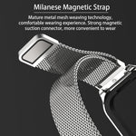 Guscio in metallo Mijobs + cinturino in metallo con fibbia Milano, For Xiaomi Smart Band 8 Active / Redmi Band 2