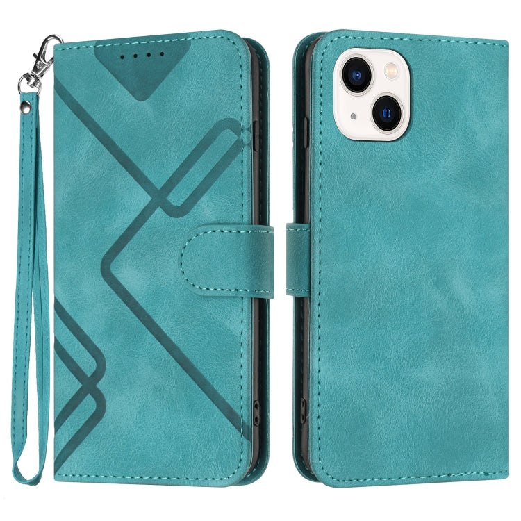 Custodia per cellulare in pelle con motivo a linea, For iPhone 14 Plus, For iPhone 14, For iPhone 14 Pro, For iPhone 14 Pro Max