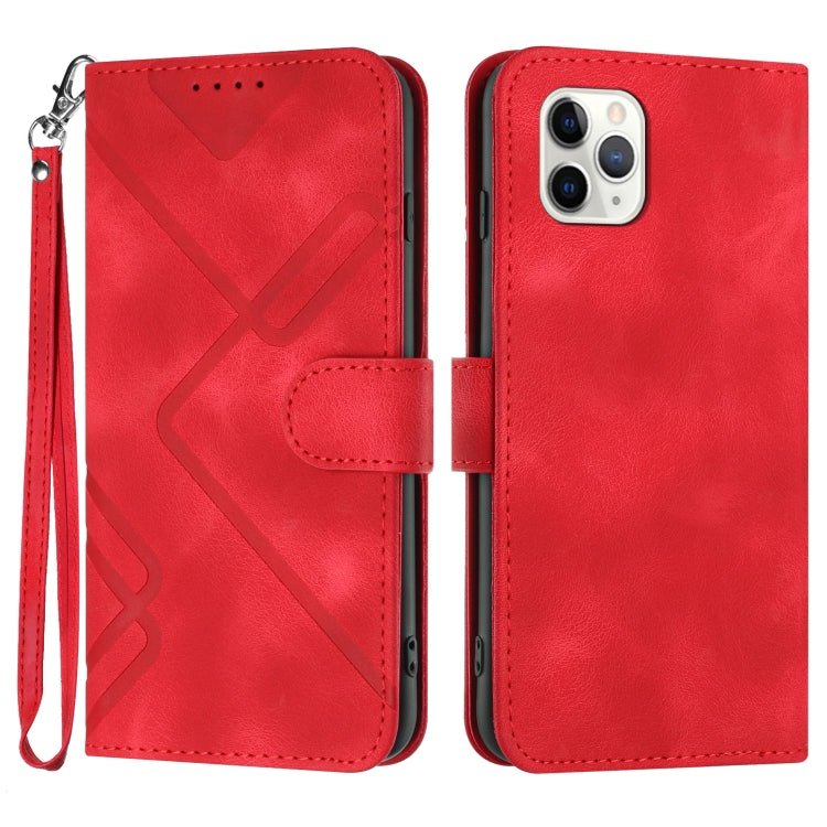 Custodia per cellulare in pelle con motivo a linea, For iPhone 11 Pro Max, For iPhone 11, For iPhone 11 Pro, For iPhone X / XS