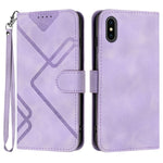 Custodia in pelle con supporto per iPhone compatibili
