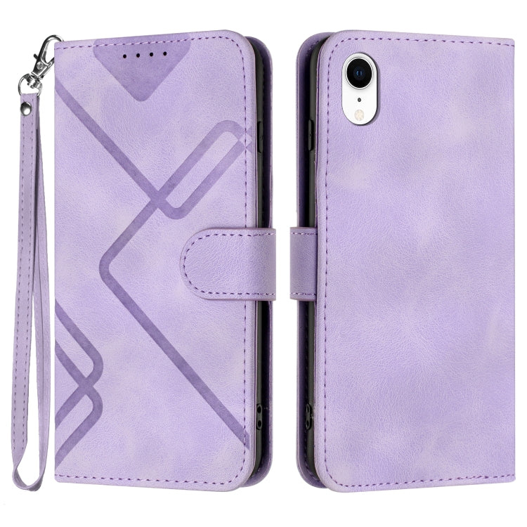 Custodia per cellulare in pelle con motivo a linea, For iPhone XR, For iPhone XS Max, For iPhone 6 Plus/7 Plus/8 Plus, For iPhone 5s / SE