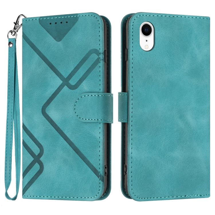 Custodia per cellulare in pelle con motivo a linea, For iPhone XR, For iPhone XS Max, For iPhone 6 Plus/7 Plus/8 Plus, For iPhone 5s / SE
