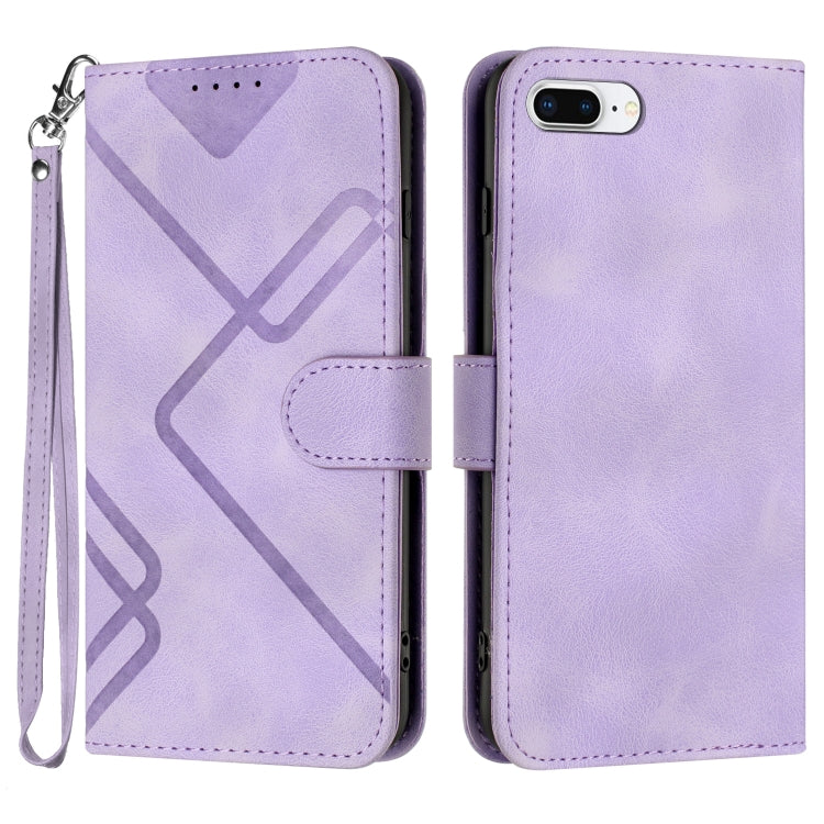 Custodia per cellulare in pelle con motivo a linea, For iPhone XR, For iPhone XS Max, For iPhone 6 Plus/7 Plus/8 Plus, For iPhone 5s / SE