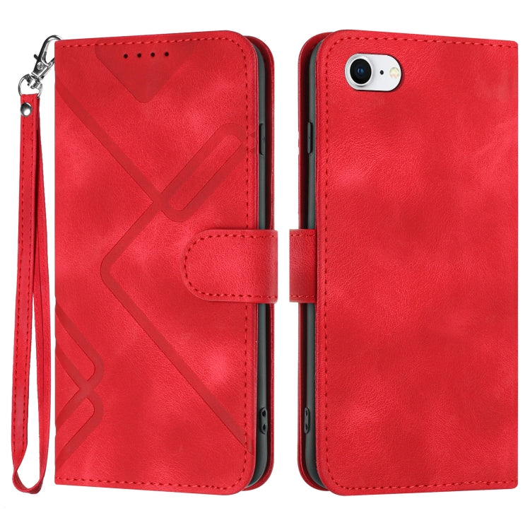 Custodia per cellulare in pelle con motivo a linea, For iPhone 6/7/8/SE 2020/SE 2022, For iPhone 13 Pro Max, For iPhone 13 Pro, For iPhone 13