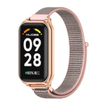Cinturino per orologio in nylon traspirante con guscio metallico Mijobs, For Xiaomi Smart Band 8 Active / Redmi Band 2