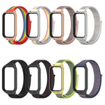 Cinturino per orologio in nylon traspirante con guscio metallico Mijobs, For Xiaomi Smart Band 8 Active / Redmi Band 2