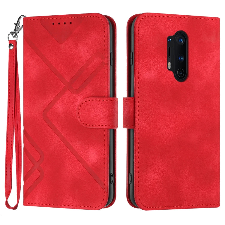 Custodia per cellulare in pelle con motivo a linea, For OnePlus Nord 2 5G, For OnePlus 9 Pro, For OnePlus 9, For OnePlus 8 Pro