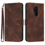 Custodia per cellulare in pelle con motivo a linea, For OnePlus Nord 2 5G, For OnePlus 9 Pro, For OnePlus 9, For OnePlus 8 Pro