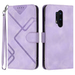 Custodia per cellulare in pelle con motivo a linea, For OnePlus Nord 2 5G, For OnePlus 9 Pro, For OnePlus 9, For OnePlus 8 Pro