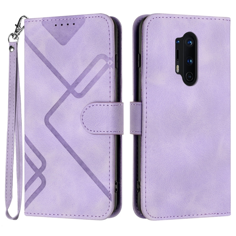Custodia per cellulare in pelle con motivo a linea, For OnePlus Nord 2 5G, For OnePlus 9 Pro, For OnePlus 9, For OnePlus 8 Pro