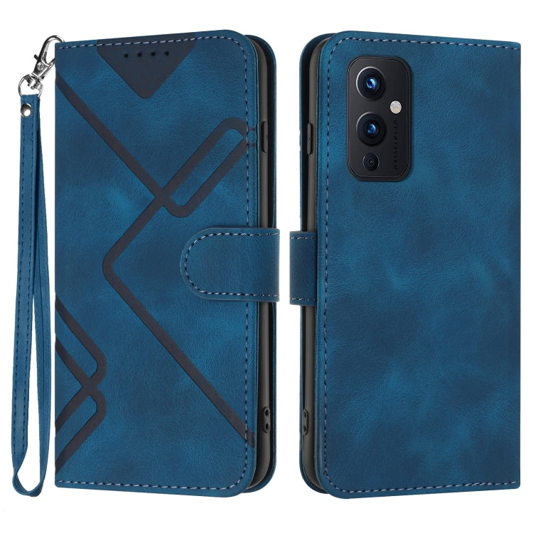 Custodia per cellulare in pelle con motivo a linea, For OnePlus Nord 2 5G, For OnePlus 9 Pro, For OnePlus 9, For OnePlus 8 Pro