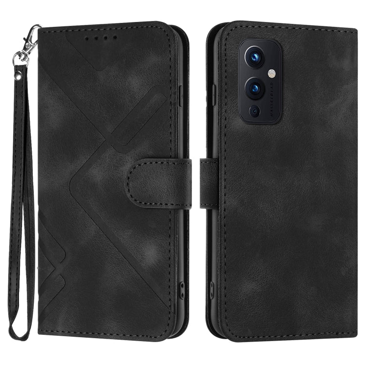 Custodia per cellulare in pelle con motivo a linea, For OnePlus Nord 2 5G, For OnePlus 9 Pro, For OnePlus 9, For OnePlus 8 Pro