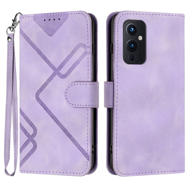 Custodia per cellulare in pelle con motivo a linea, For OnePlus Nord 2 5G, For OnePlus 9 Pro, For OnePlus 9, For OnePlus 8 Pro