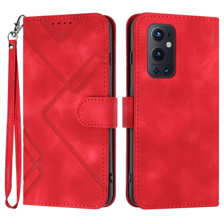 Custodia per cellulare in pelle con motivo a linea, For OnePlus Nord 2 5G, For OnePlus 9 Pro, For OnePlus 9, For OnePlus 8 Pro