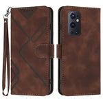 Custodia per cellulare in pelle con motivo a linea, For OnePlus Nord 2 5G, For OnePlus 9 Pro, For OnePlus 9, For OnePlus 8 Pro