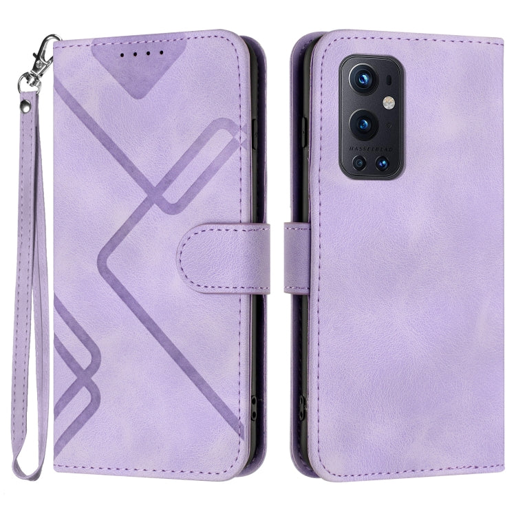 Custodia per cellulare in pelle con motivo a linea, For OnePlus Nord 2 5G, For OnePlus 9 Pro, For OnePlus 9, For OnePlus 8 Pro
