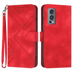 Custodia per cellulare in pelle con motivo a linea, For OnePlus Nord 2 5G, For OnePlus 9 Pro, For OnePlus 9, For OnePlus 8 Pro