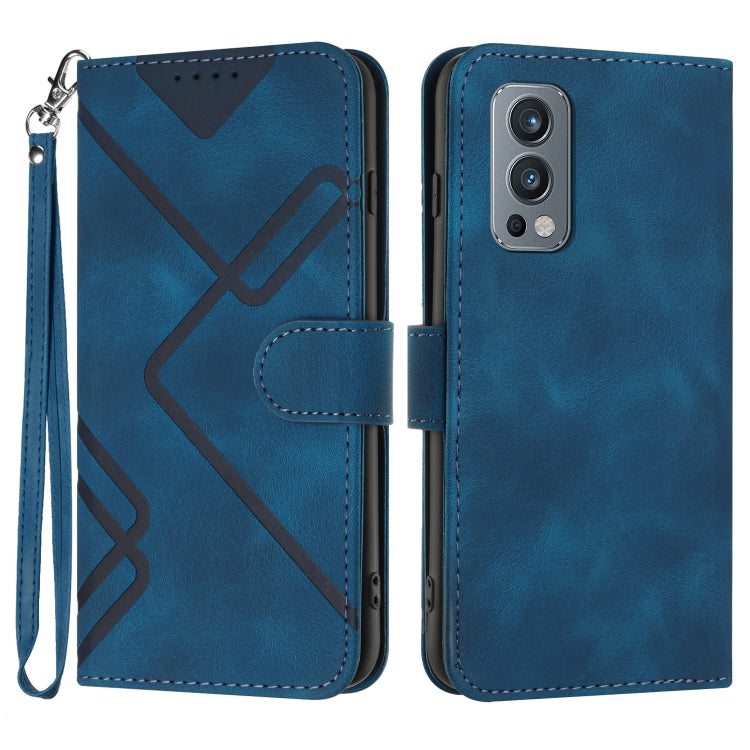 Custodia per cellulare in pelle con motivo a linea, For OnePlus Nord 2 5G, For OnePlus 9 Pro, For OnePlus 9, For OnePlus 8 Pro