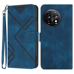 Custodia per cellulare in pelle con motivo a linea, For OnePlus Ace 5 / 13R Global, For OnePlus 12, For OnePlus Ace 2V, For OnePlus 11