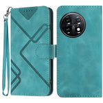 Custodia per cellulare in pelle con motivo a linea, For OnePlus Ace 5 / 13R Global, For OnePlus 12, For OnePlus Ace 2V, For OnePlus 11
