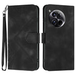 Custodia per cellulare in pelle con motivo a linea, For OnePlus Ace 5 / 13R Global, For OnePlus 12, For OnePlus Ace 2V, For OnePlus 11