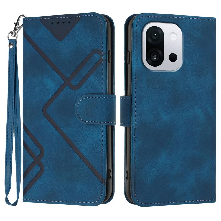 Custodia per cellulare in pelle con motivo a linea, For OnePlus Turbo 6 / 6V, For OnePlus Ace 6, For OnePlus 15, For OnePlus 13T