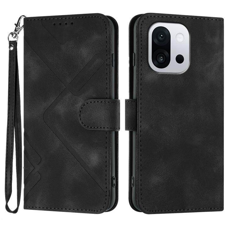 Custodia per cellulare in pelle con motivo a linea, For OnePlus Turbo 6 / 6V, For OnePlus Ace 6, For OnePlus 15, For OnePlus 13T