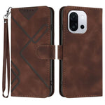 Custodia per cellulare in pelle con motivo a linea, For OnePlus Turbo 6 / 6V, For OnePlus Ace 6, For OnePlus 15, For OnePlus 13T
