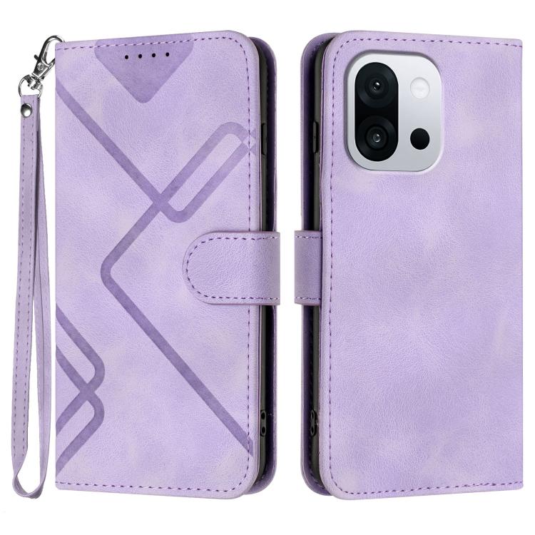 Custodia per cellulare in pelle con motivo a linea, For OnePlus Turbo 6 / 6V, For OnePlus Ace 6, For OnePlus 15, For OnePlus 13T