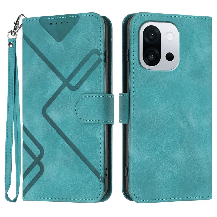 Custodia per cellulare in pelle con motivo a linea, For OnePlus Turbo 6 / 6V, For OnePlus Ace 6, For OnePlus 15, For OnePlus 13T
